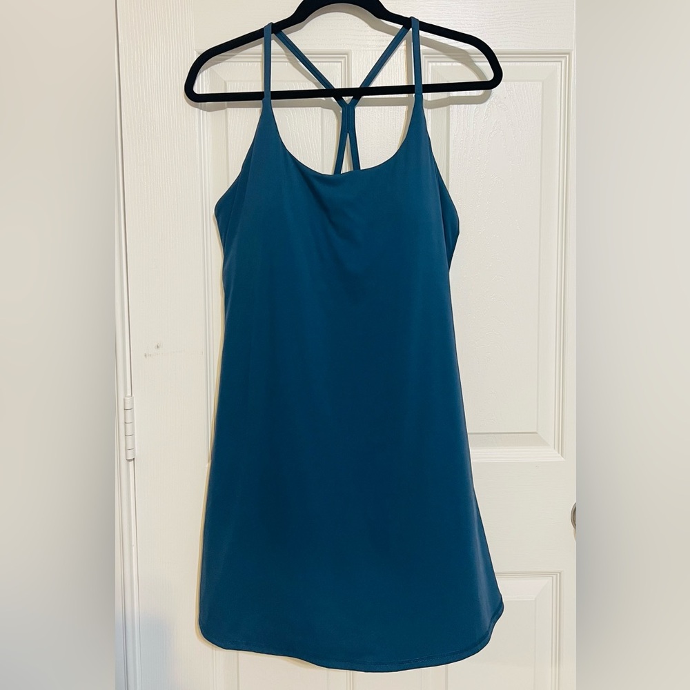HALARA Teal Mini Dress with built-in shorts & pockets